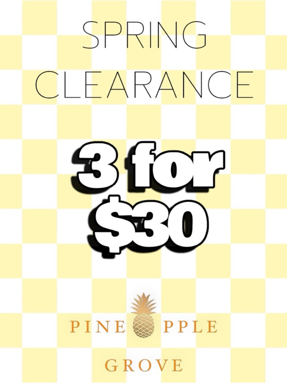 3/$30 on all marked items
